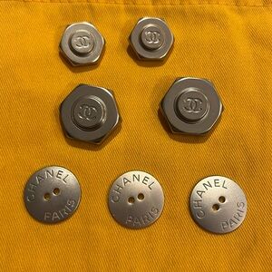 Chanel Silver Bolt Buttons
